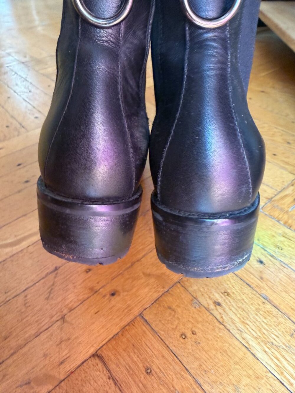Cole Haan Black Leather Chelsea Boots | Vibram Sole | Silver Detail - Picture 7 of 8